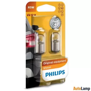 PHILIPS R5W Vision Bombilla halógena 12V 5W BA15s 12821B2 Twin - Imagen 1 de 2