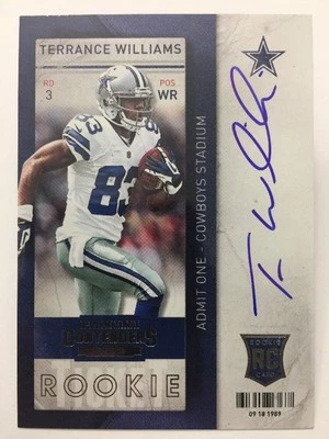 Terrance Williams RPS Rookie Ticket Auto 2013 Panini Contenders Football SSP - Image 1 of 2