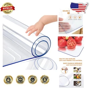 Elegant Clear Plastic Dining Table Pad 52x108 Inch - Non-Slip & Heat Resistant - Picture 1 of 9