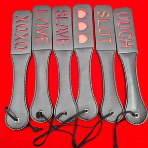 BDSM PU Leather Bondage Paddle Whip Spank Fetish Love Couples Game Slave Cosplay - Picture 1 of 27