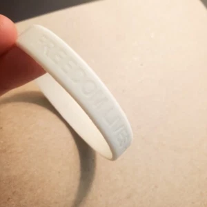 RARE Primerica Freedom Lives Here PRI White Silicone Rubber Wristband Good Shape - Picture 1 of 2