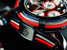 Invicta 27145 53 mm Bolt Quartz Chronograph Black White Red Dial Men's Watch