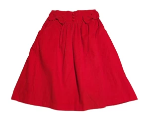 Vintage The Eagles Eye for Children Red Corduroy Skirt Girls Small 7/8 Made USA - Picture 1 of 6