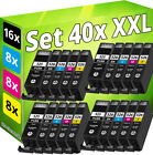 40X Cartouches Pour Canon Pixma Ip4800 Ip4850 Mg5100 Mg5200 Mg5300 Mx715 Drucker
