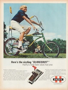 Print Ad Huffy Bicycle 1969 Slingshot Bike Full Page Large Magazine 10.5"x13.5" - Picture 1 of 1