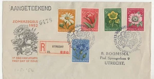 Stamps Netherland, Registered FDC Flowers 1952 - Picture 1 of 1