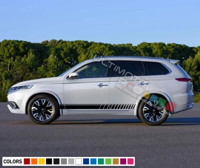 Kit de calcomanías gráficas a rayas para Mitsubishi Outlander Carbon 2015 2016 2017 2018 bar Foto 1 de 4