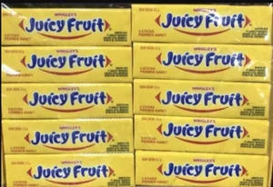 100 Sticks/ 1 Box Wrigley's Chewing Gum Juicy Fruit Snack Tabs - Picture 1 of 6