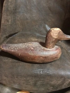 Antique Carved Wood Duck Decoy Year? removable/positioning head - Picture 1 of 4