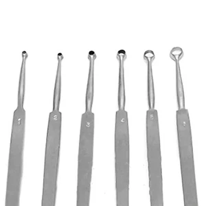 FOX LUPUS Lupuskürette 14cm 1,2,3,4,5,6 mm Haut Kürette Dermatologie Fußpflege - Picture 1 of 10
