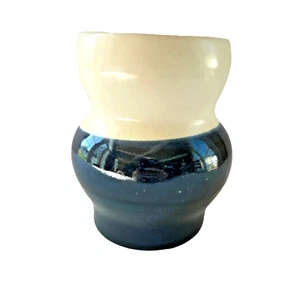 Handgefertigte Studio Kunst Keramik Vase Keramik blau weiße Glasur Künstler signiert 5" hoch - Bild 1 von 11