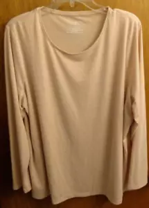 Top donna Talbots Tan Metallic Shimmer Rayon 2X 50" petto - Foto 1 di 4