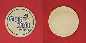 Glenk Bräu Bayreuth rund Brauerei Bierdeckel Coaster Beermat - Picture 1 of 1