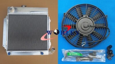 3 filas para BMW E10 2002/1802/1602/1600/1502 TII/TURBO AT/MT radiador de aluminio + ventilador Foto 1 de 4