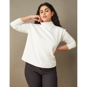 Camisa Pullover Aday Like A Boss Avena Arena Crema Simulación Cuello Alto Buceo XS Buceo - Imagen 1 de 5
