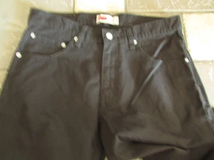 NEW LEVIS BLACK REGULAR FIT JEANS MENS 40X32 5 POCKET IRREGULAR FREE SHIP - Picture 1 of 9