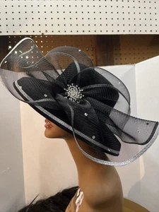 Vintage Designer Bellini ausgefallenes Kentucky Derby Kirche Kleid Damen Hut - Bild 1 von 10