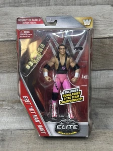 WWE Elite Flashback Bret Hart Action Figure Sunglasses Tag Team Belt 2016 NEW - Picture 1 of 10