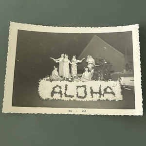 Galleggiante parata anni 50 Aloha foto reale istantanea ottobre 1956 vintage P21 - Foto 1 di 2