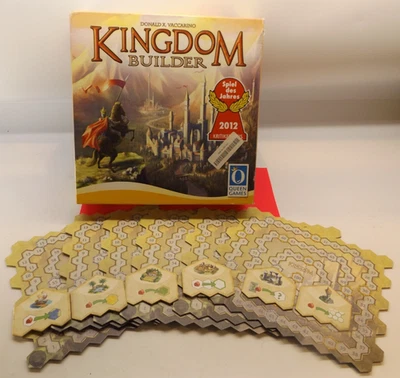 Kingdom Builder Queen Games - Parts - 6 Game Board Sections, 6 Summary Cards - Image 1 of 4