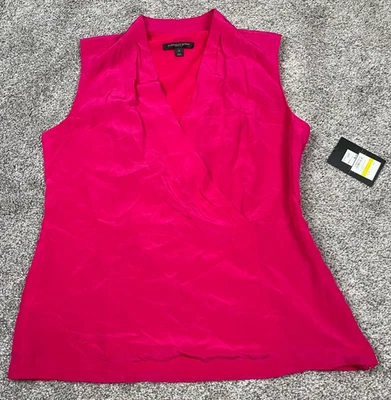 Classiques Entier Atelier Womens 10 Pink Silk Nordstrom Wrap Tank Preppy Lux NEW - Image 1 of 4