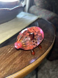 COLLECTIBLE 4" OLEG CASSINI BEAUTIFUL PINK PIG CRYSTAL Paperweight Decor - Picture 1 of 15