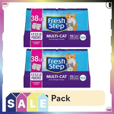 Arena para gatos Fresh Step Multi-Cat perfumada con el poder de Febreze, 38 Foto 1 de 4