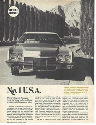 Chevrolet Impala 1972 techo rígido 6 PG artículo de prueba de carretera Foto 1 de 3