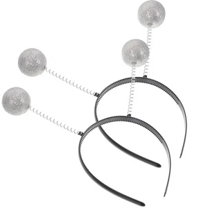 2 Pcs Glitter Headbands Boppers Halloween Headwear Headpiece Party Costume - Picture 1 of 12