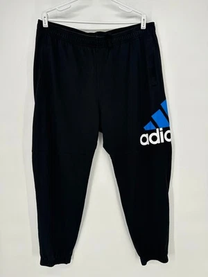 Adidas Pants Mens 2XL Black Essentials Logo Jogger Sweatpants Tapered - Image 1 of 4