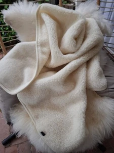 Wolldecke Schafwolldecke Wohndecke 135/100 Merino Schurwolle 100% WOOLMARK natur - Bild 1 von 6