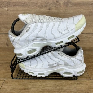 Scarpe Nike Air Max Plus TN da uomo taglia UK 7,5 ginnastica corsa scarpe da ginnastica pelle bianche - Foto 1 di 11