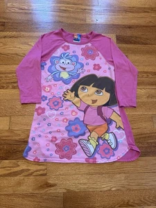2003 Y2K Dora l'esploratrice Nick Jr. T-shirt camicia da notte pigiama carino taglia 6 bambini - Foto 1 di 8