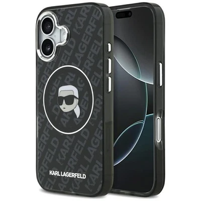 Custodia Karl Lagerfeld Magsafe IPHONE 17 Plastica Nero Trasparente Logo - Immagine 1 di 4