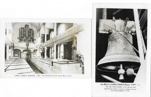 2 frühe PC Christ Church Boston (Interior) & The Bells of Christ Church; Messe. - Bild 1 von 1