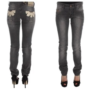 Jeans JOHN GALLIANO grigio lavaggio misto cotone slim fit elasticizzato W26 prezzo di listino $480 - Foto 1 di 12