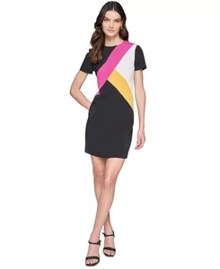 Vestido para mujer KARL LAGERFELD PARIS talla 4 funda en bloques de colores - Imagen 1 de 3