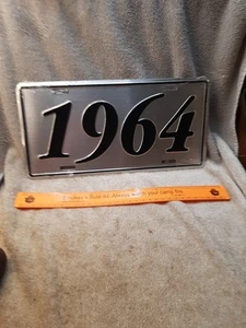 1964 Antique Classic Car aluminum vanity License Plate car truck tag - Foto 1 di 5