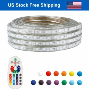 LED Strip Rope Light Waterproof Multi Color Changing Lights Flexible With Remote - Picture 1 of 19