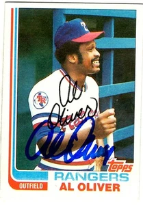 Autographed 1982 TOPPS #590 AL OLIVER Texas Rangers card w/ COA - Picture 1 of 1