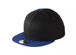 Cappello/cappello bianco New Era NE400 9Fifty nero/tesa piatta reale schienale a scatto - Foto 1 di 4