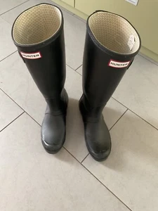Hunter Gummistiefel Damen schwarz Gr. 38-39 (UK 5) guter Zustand - Bild 1 von 4