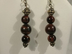 Tiger Eye Dangle Earrings - Picture 1 of 1