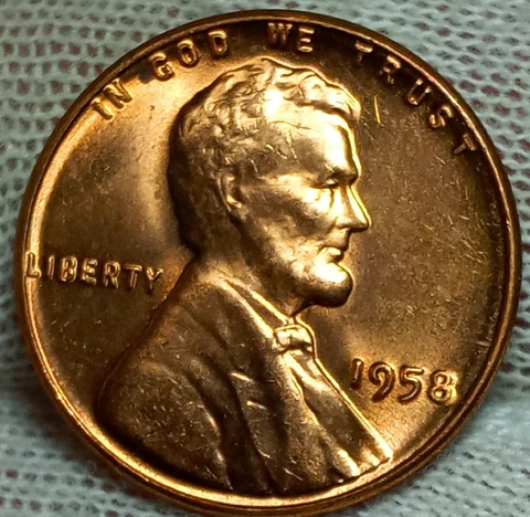1958 P Lincoln Wheat Cent  BU  Brilliant Uncirculated Cover