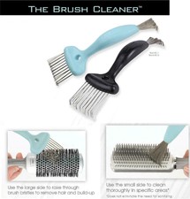 Olivia Garden Brush Cleaner 2-Tools-in-1 Cleans all Sizes & Models BC1 Blue