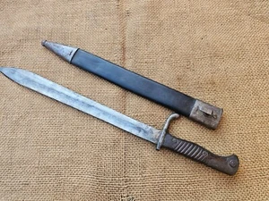 Seltene frühe Lederscheide WWI German Gewehr 98 Butcher S98/05 Bajonett WWI - Bild 1 von 15