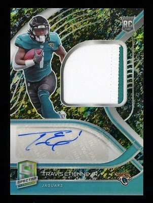 2021 Panini Spectra Travis Etienne Jr. Rookie Patch Auto Camo Jaguars 5/8 #208 - Image 1 of 2