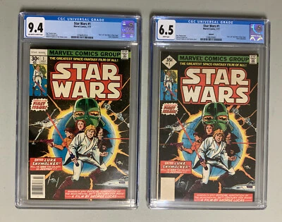 🔥Key Slabs🔥Star Wars #1 1st & 2nd Prints (1977)🔥CGC 9.4 6.5 1st Appearances - Image 1 of 4