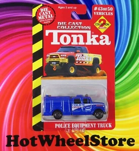 2000 Maisto/Tonka Blue POLICE EQUIPMENT TRUCK 1/64 Card #43 O2-021925 - Picture 1 of 8