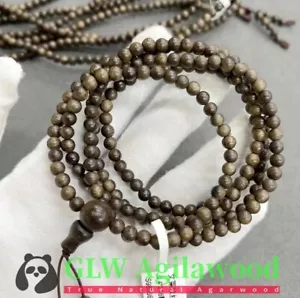 4 mm*216 Brunei Wild Agarholz Armband Malas Meditation Agilaholz Gebetsperle软丝沉香 - Bild 1 von 9